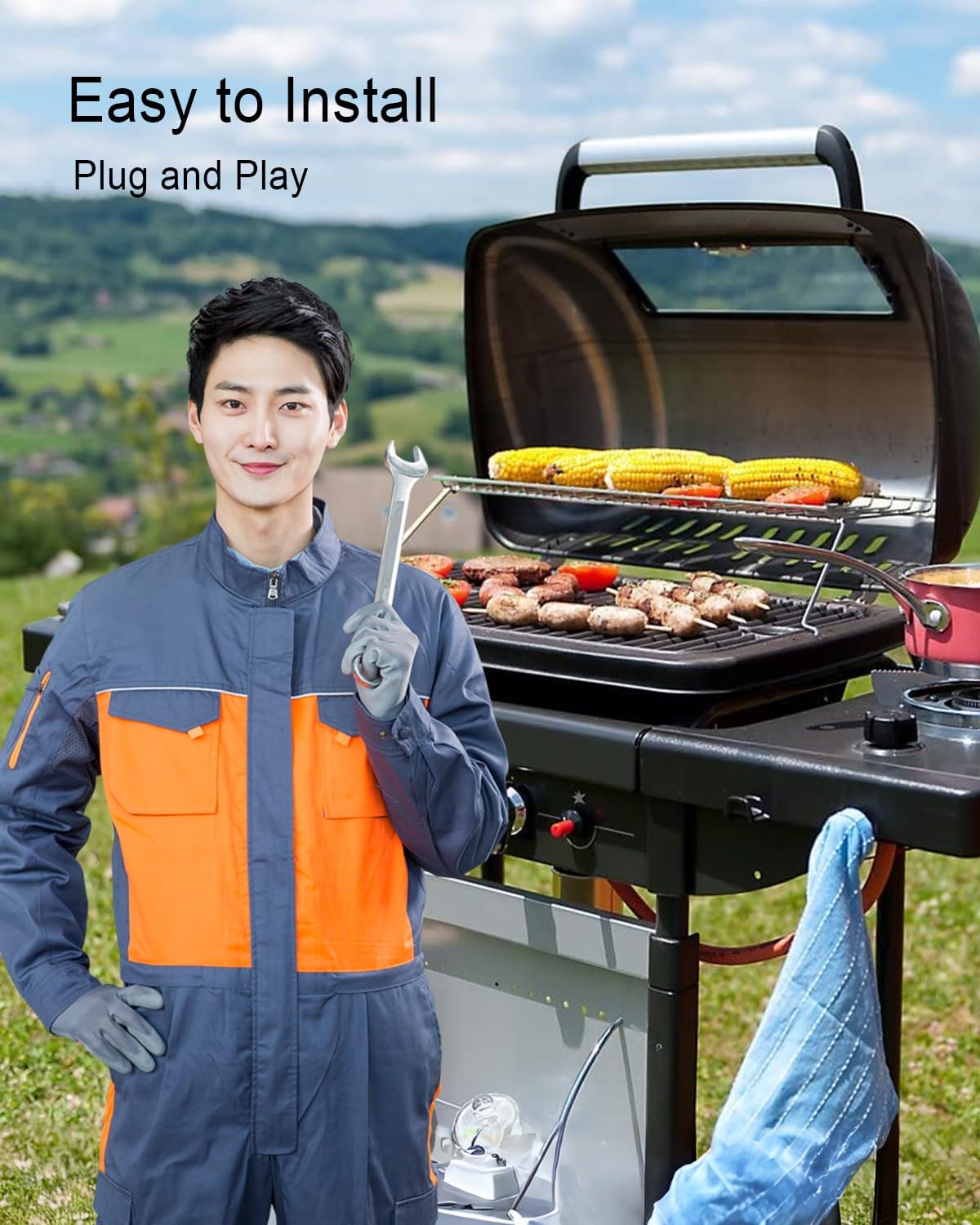 ULZOZN Grill Igniter Kit Replace 42326 Fit for Weber Summit Gold Platinum D6 5790001 7790001 7790501 7890501 7890001 Barbecue Oven