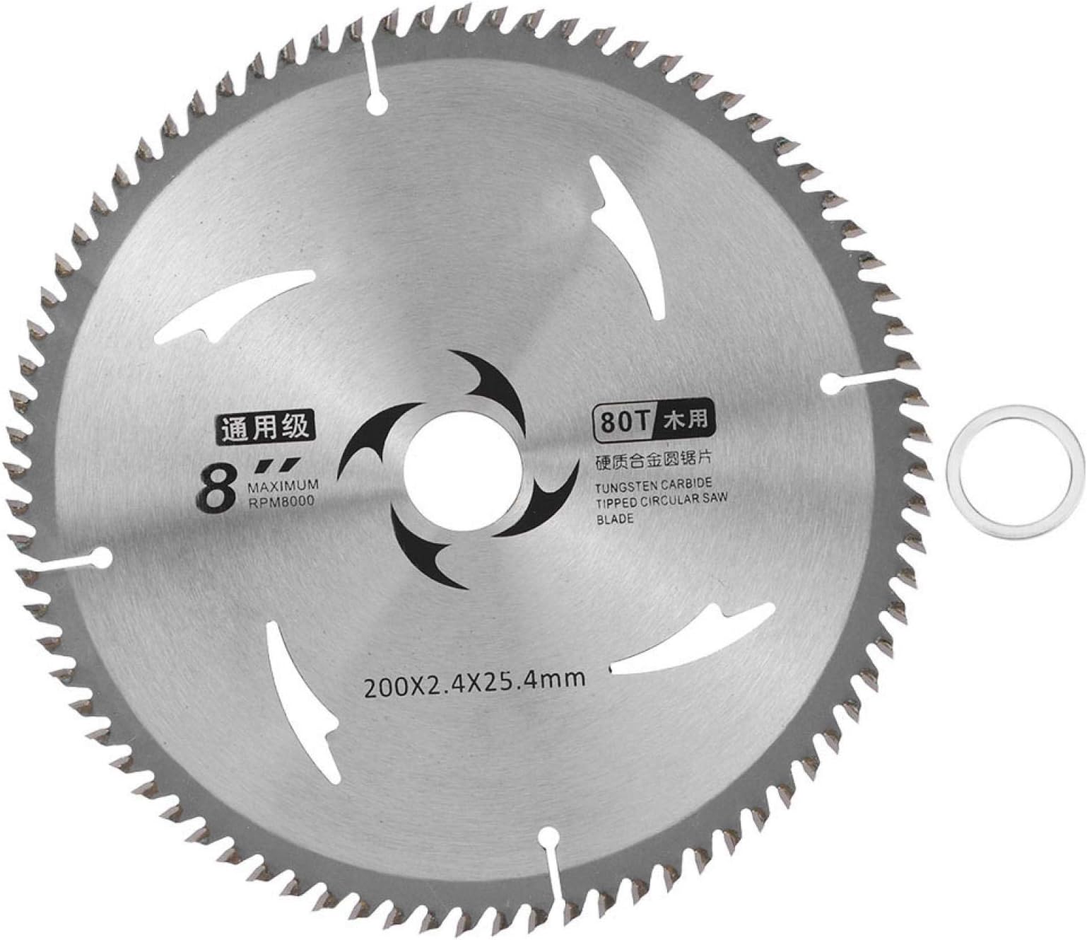 Marhynchus 8 inch Circular Saw Blade, Carbide Saw Blade for Wood Chipboard Plywood, Woodworking Cutting Disc Diablo 8 1/4 Saw Blade(80T) Adjustable Punching Saw Diameter Woodworking Cutting Tools