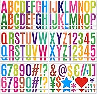 Vista 10 de 12 hojas de calcomanías de letras, 2.5 pulgadas, kit de letras de vinilo autoadhesivas, números negros para buzón, aula, hogar, puerta, ventana