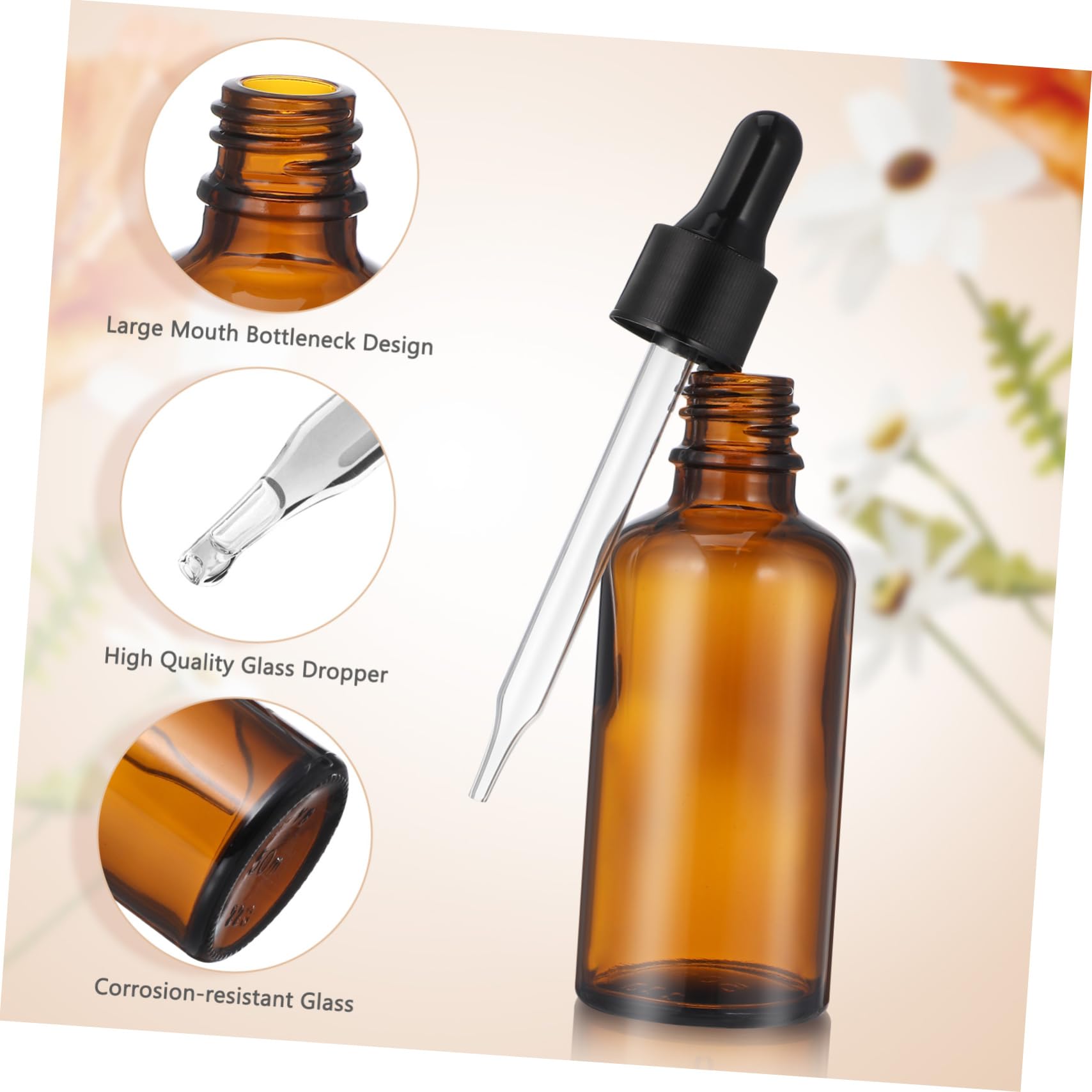 12stücke Braunglasflasche mit Tropfflasche für Öl Praktische Sprühflasche für Ätherische Öle als Kleines Fläschchen für Parfümflakons und Reise-sets