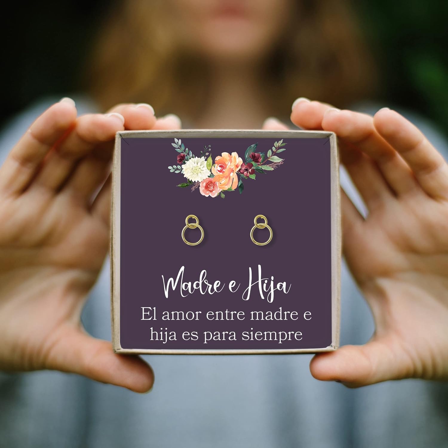 Aretes de regalo para madre e hija: joyería, regalo para el día de la madre, cumpleaños, día de la mujer, día del niño, día de la madre para mamá e hija, mamá, regalos.