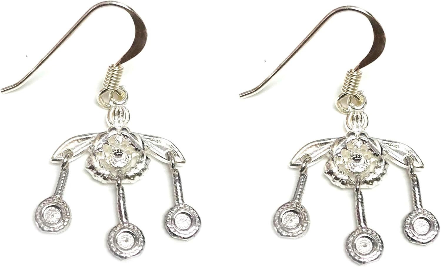 Bees Sterling Silver Hook Earrings .925 x 1 Pair Bee Drops Bees Sterling Silver Hook Earrings .925 x 1 Pair Bee Drops