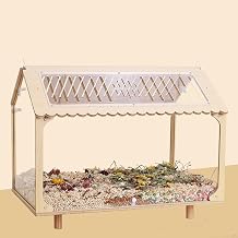 Hamster Cage, Escape Resistant, Easy to Assemble, Easy to Carry, Easy to Clean, Full of Ventilation Holes, Wood and Plastic Products Size A