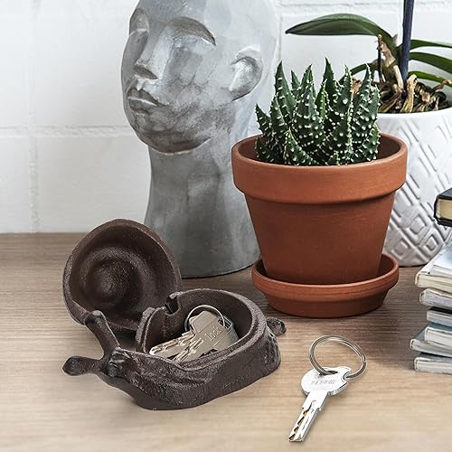 Vista 12 de Ocultador de llaves de hierro fundido, soporte para llaves de pájaros, adorno de estatuas de jardín pequeñas para exteriores, figura de repuesto