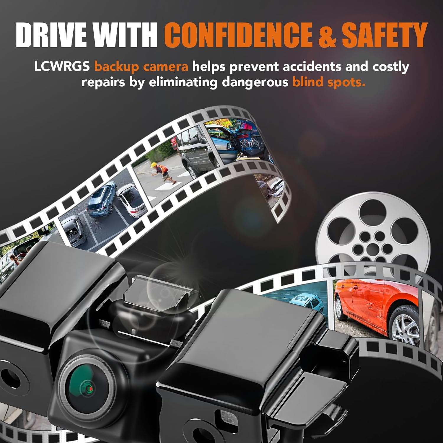 LCWRGS Backup Camera Rear View Compatible with 2016 2017 2018 2019 Chevy Silverado GMC Sierra 1500 HD 2500 HD 3500 HD Night Vision Park Assist Reverse Camera Replaces# 84062896, 23363727