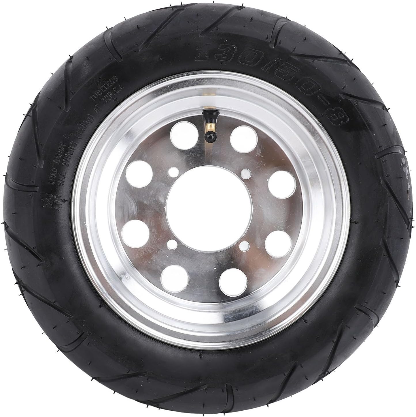 Tbest 130 50 8 Rear Tire Puncture Tubeless Vacuum Tyre with Hub for Monkey Bike Z50R Electric Scooter Inch Wheels Aluminum Alloy Rubber Brass