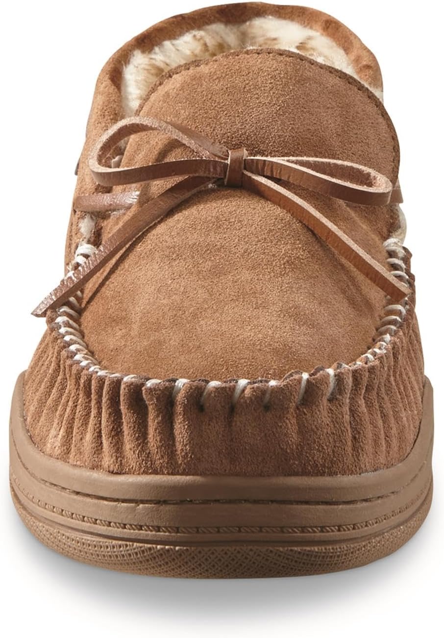 Guide Gear Men’s Moccasin Slippers Suede Chukka, Indoor and Outdoor Bedroom House Slippers - Image 5
