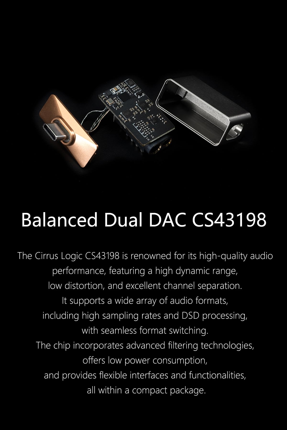 TC44Pro M3 (Mountain3) T-Shaped Hi-Res DAC & AMP Dongle Adapter