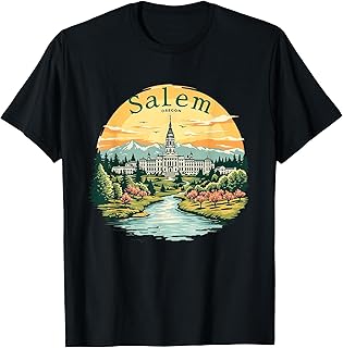 Salem Skyline Vintage Salem Oregon Cityscape T-Shirt
