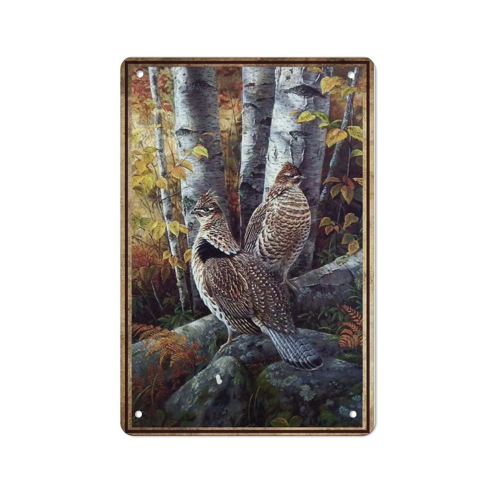 AOOEDM Wildlife Rosemary Bird Tin Metal Sign Wall Decor Funny Inspirational Quote Wall Art Sign Vintage Tin Signs For Home Coffee Bar Man Cave Sign Pub Poster