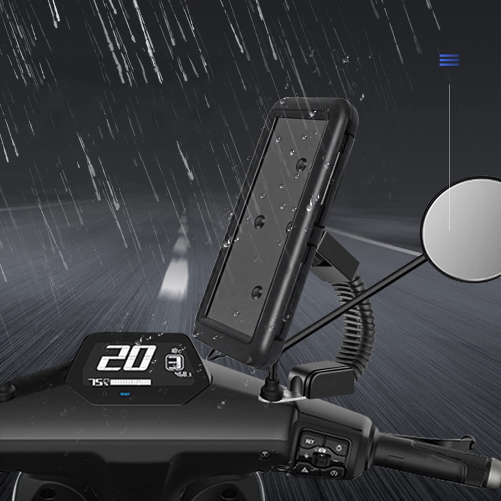 Suporte Telemóvel Moto Soporte GPS Funda Protectora Impermeable para Teléfono De Bicicleta Y Motocicleta Bolsa para Patinetes Soporte para Funda Móvil