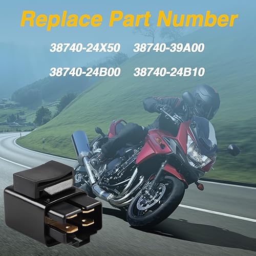 Miniatura 6 de Caja de fusibles del conjunto de relé del ventilador de la bomba de combustible compatible con Suzuki DR125SE DR250SE GN250 GSXR1000 V-Strom Katana