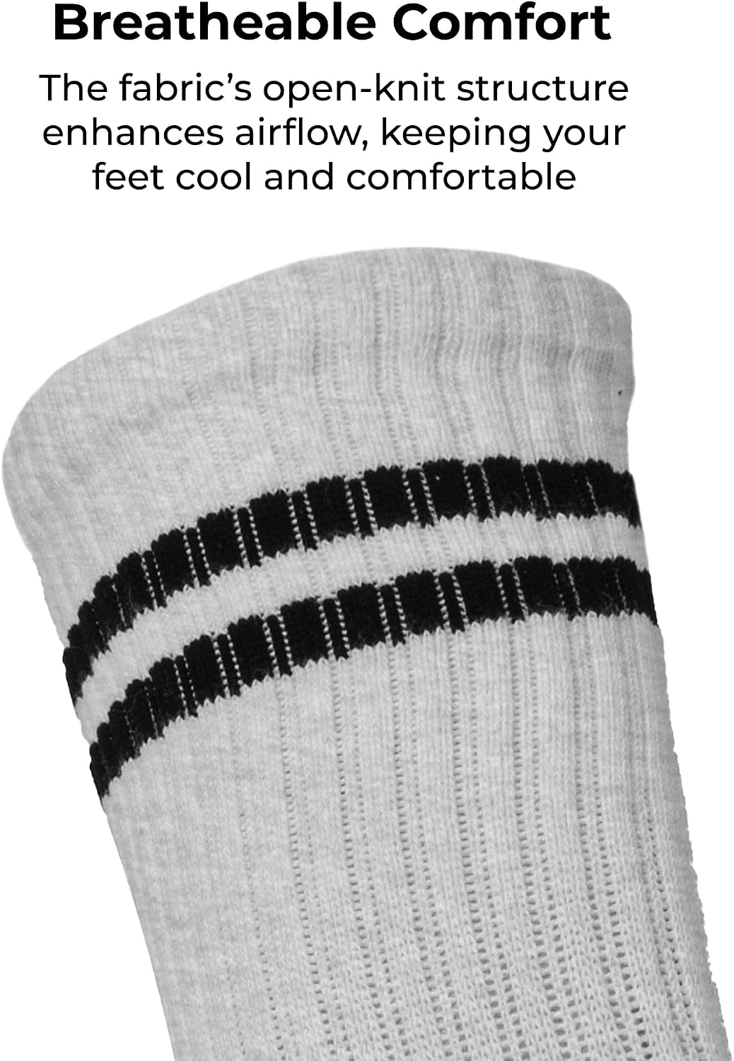 AMELLE Mid Crew Women’s Pilates Socks With Grips Non-slip Cushioned Sole Arch Support Grippy Yoga, Barre, Gym & Athletic Sock