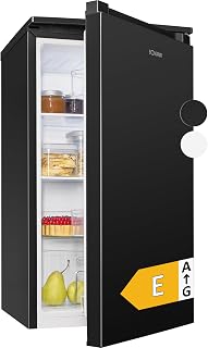 Bomann® Kühlschrank ohne Gefrierfach | 87L | energieeffizient, leise & kompakt | 0°C-8°C, stufenlos regelbar | 3 Ablagen & Gemüsefach | Türanschlag wechselbar | Standardkühlschrank | VS 7255 schwarz