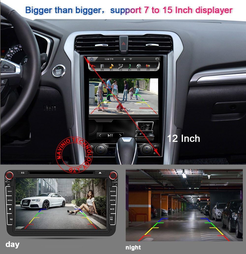 Światło hamowania kamera cofania + 7-calowy monitor LCD do VW T5 Multivan Caravelle wysoki dach / T6 z wysokim dachem od 2016 / T5 Camper / Lupo 6Xj / Seat Arosa