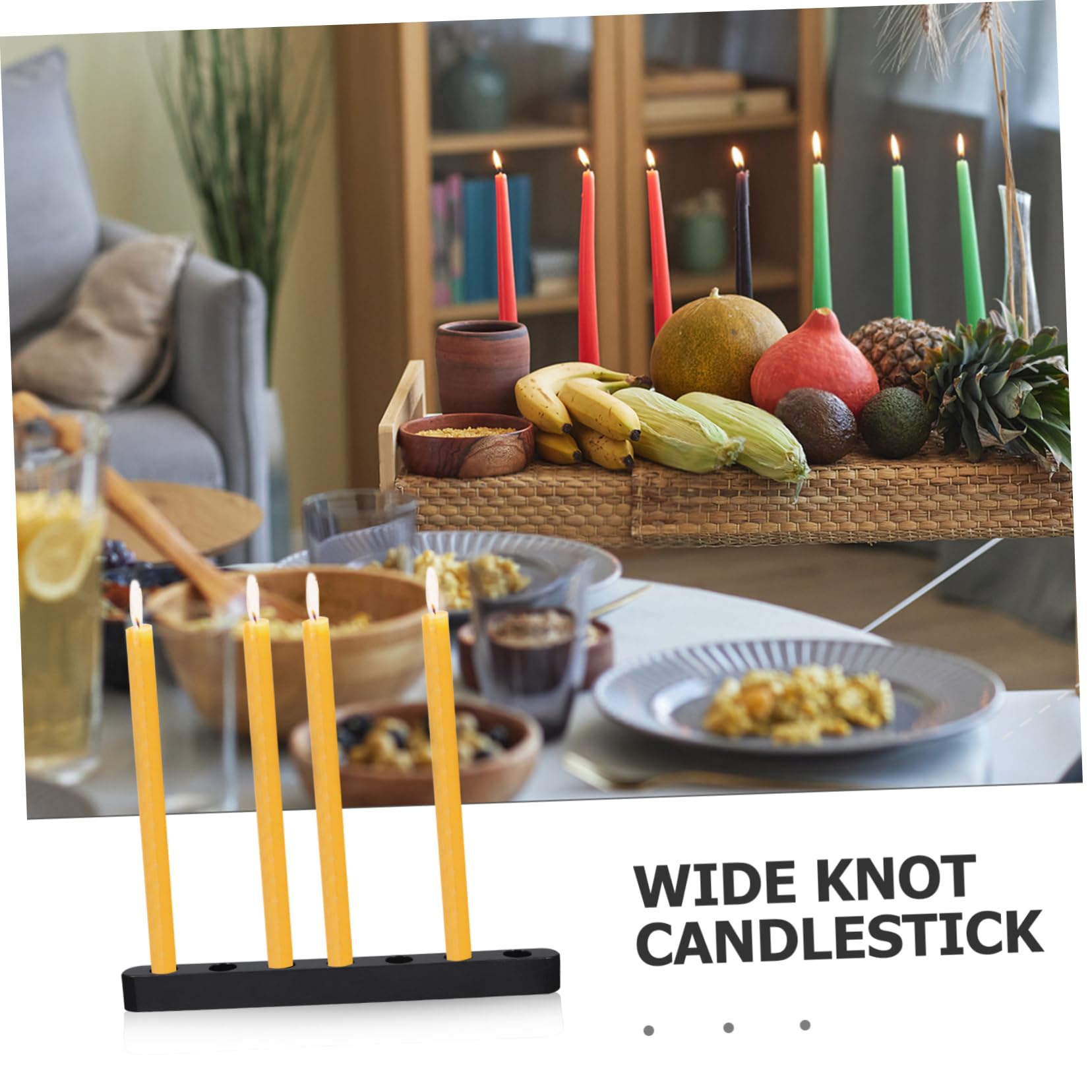 Holibanna Portacandele Kwanzaa Kinara Fori Candeliere Conico Da Tavolo Portacandele in Plastica Decorazione Culturale Centrotavola Festivo