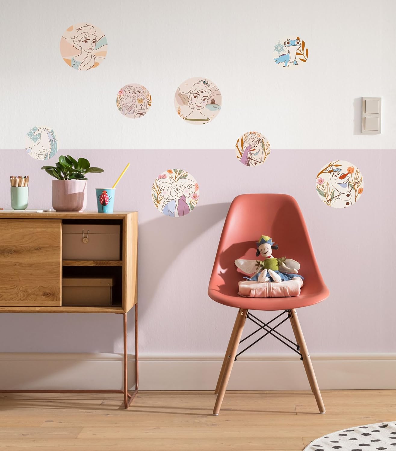 Komar Wall Sticker Frozen Destiny Size 30 x 30 cm 2 Sheets Disney Wall Stickers Children's Room