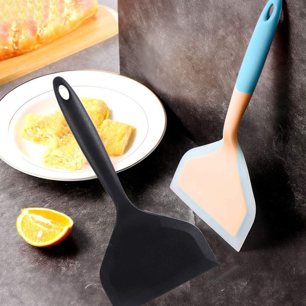 Pfannenwender aus Silikon, Nylon, hitzebeständig, für Küche, Backen, Kochen, Schwarz, 10 Stück