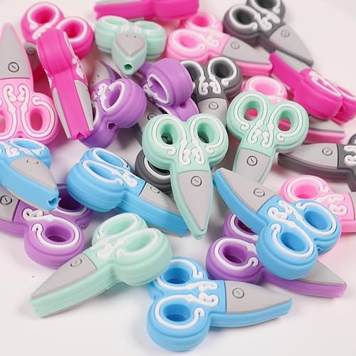 Miniatura 4 de 24 cuentas focales de silicona para bolígrafos personajes, lindos dibujos animados de silicona focales sueltas cuentas de silicona para hacer