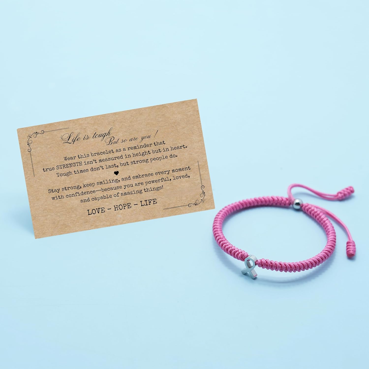 LAMIBEE Bracelet For A Cause, Awareness Ribbon Bangle Bracelets, Wristbands Get Well Soon, Protection Surfer String Bracelet for Men, Women Boho Amulet Style - Image 5