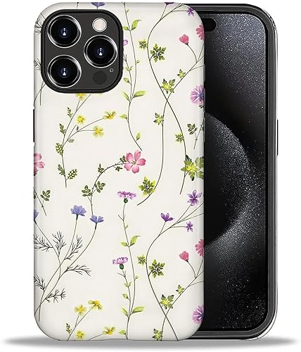 Miniatura 51 de Funda para iPhone 11, carcasa dura a prueba de golpes + silicona suave 2 en 1 híbrida, parachoques a prueba de caídas - Vidrio manchado con flores
