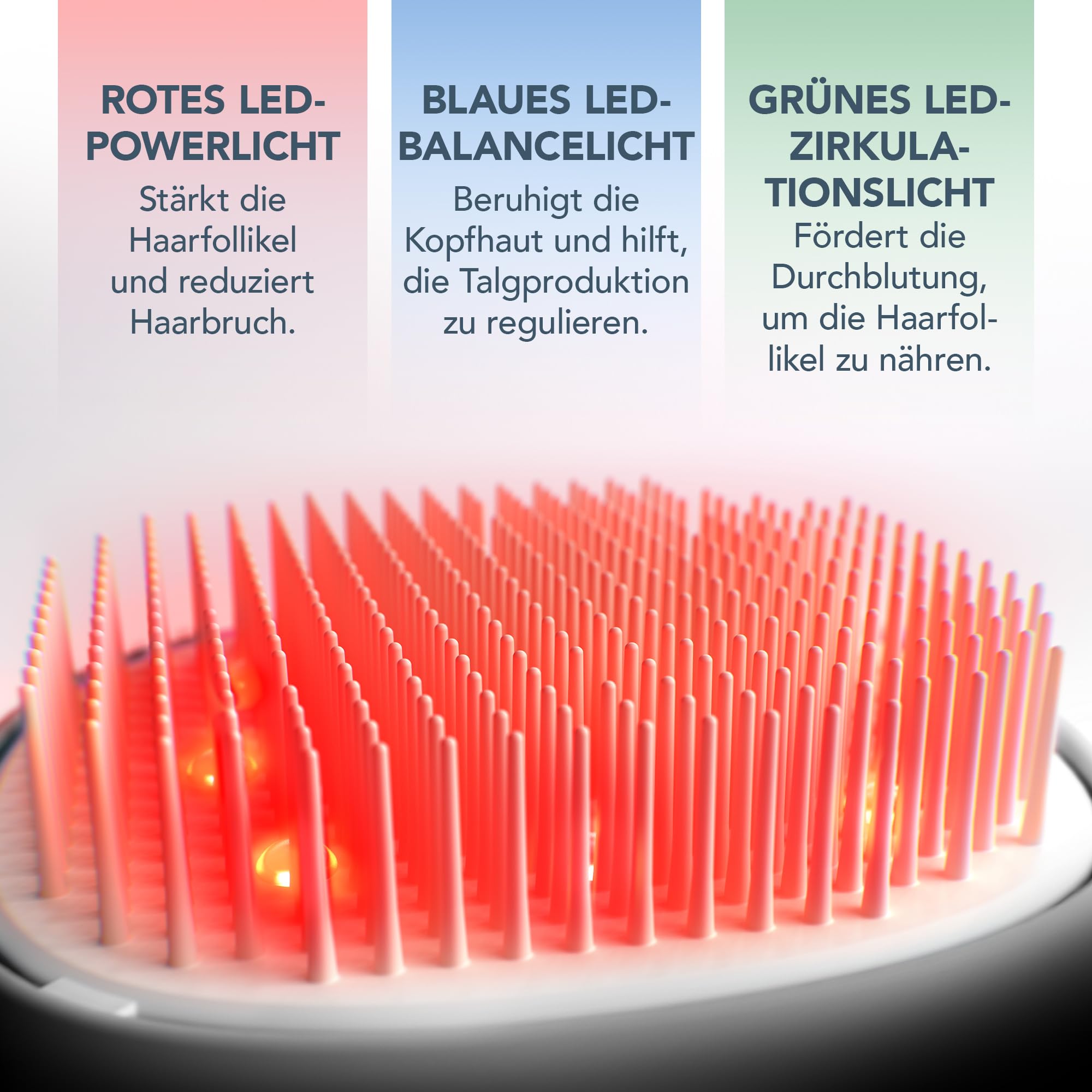 FOREO FLIP Play Advanced LED-Haarbürste – Haarwachstum & Kopfhautpflege | LED-Haarbürste, Rotlicht-Haarbürste, Kopfhautmassage, Haarwachstum, Entwirrbürste, Frizz-Kontrolle, Alle Haartypen