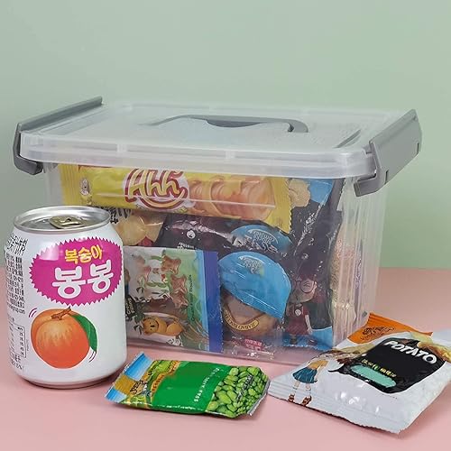 Miniatura 6 de Contenedores de almacenamiento pequeños de 3 L, caja de almacenamiento transparente con tapa, paquete de 6