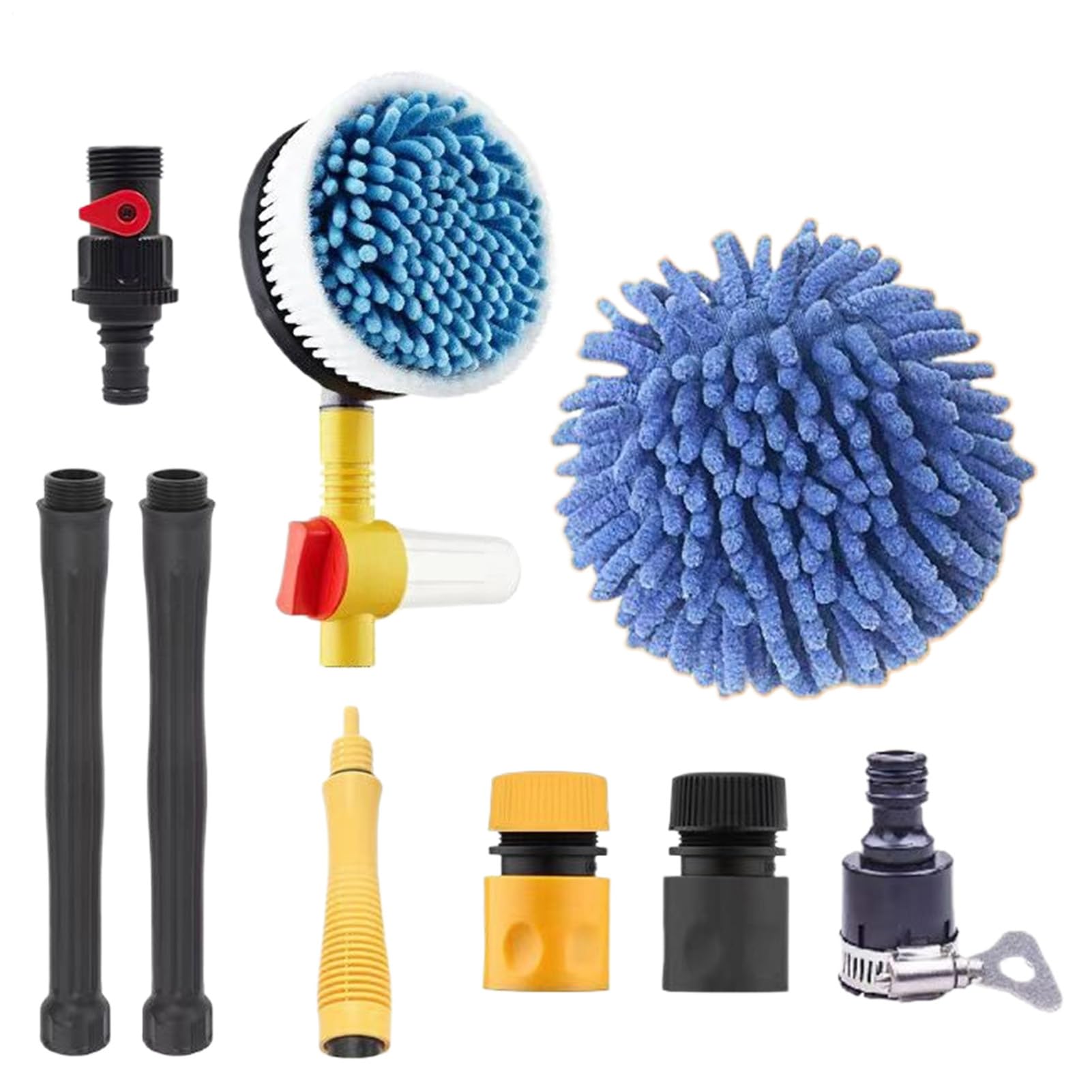 Spazzola Per Pulizia Auto Mop Per Detailing E Cura Vettura | Accessorio per Pulizia e Cura Veicoli per Interni Esterni Finestrini Cerchioni di Auto Suv Furgoni Roulotte
