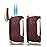 Metal Lighter Double Jet Flame Butane refillable Lighter Shipped Without Gas (2PCS Brown)