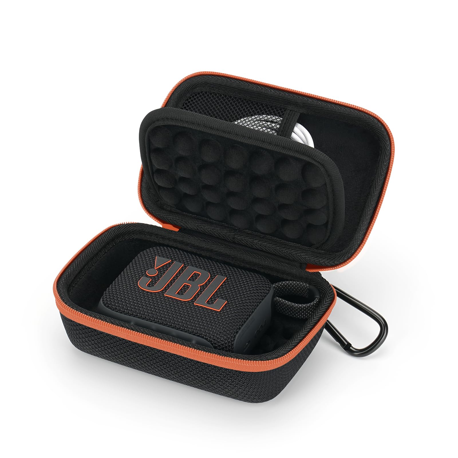 Yinke Case for JBL GO 4/GO3/GO2 Bluetooth Speaker, Hard Carry Travel Storage Bag Case (Orange)