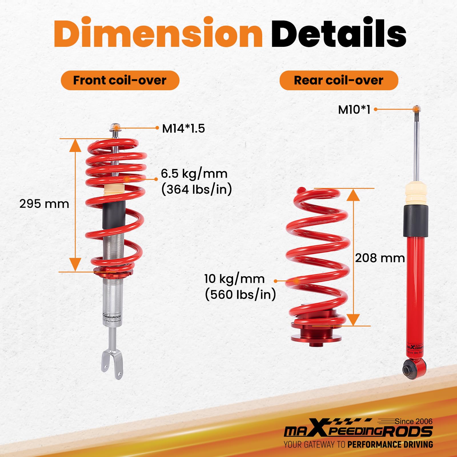 maXpeedingrods Gewindefahrwerk Sportfahrwerk Für Audi A4 Avant 8ED B7 8EC B7 8E5 B6 1.9 TDI /1.8 T /2.0 FSI 2000-2005