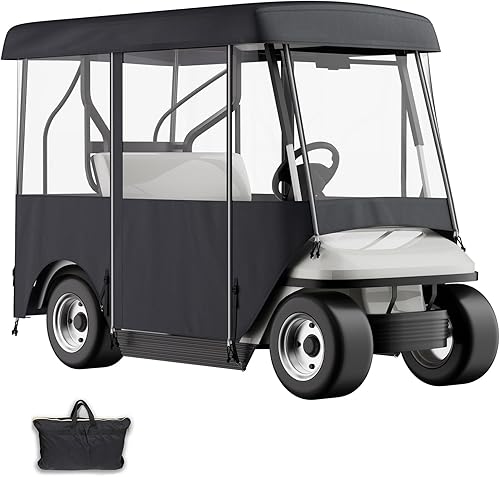 Vista 16 de VEVOR Golf Cart Enclosure, Polyester Driving Enclosure, Club Car Covers Universal Fits for Most Brand Carts, Sunproof and Dustproof Outdoor Cart