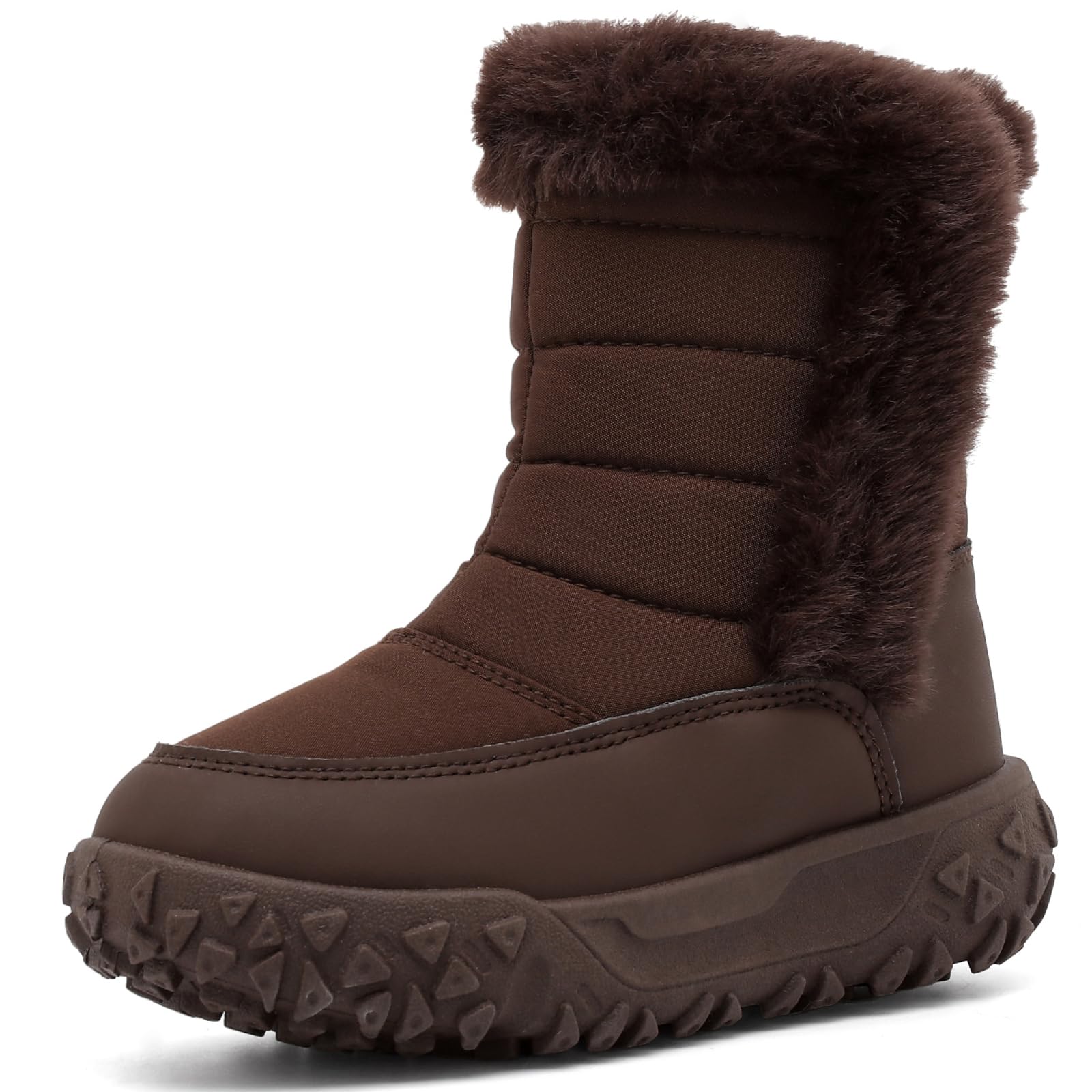Gefüttert Hohe Schneestiefel Mädchen, Wasserdichte Winterboots Jungen | Winterstiefel Kinder mit weichem Futter, Rutschfeste Schnee Boots für Outdoor, Schule und kalte Wintertage