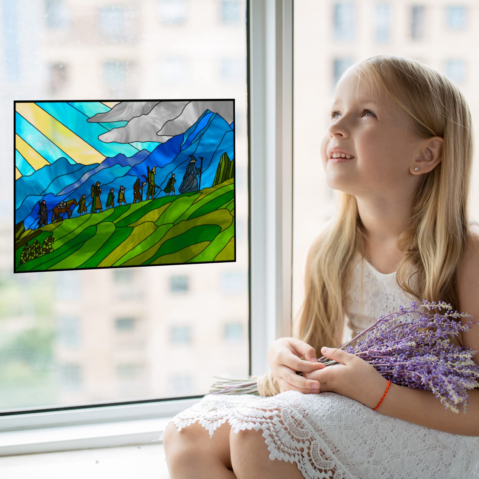 LOTR Fellowship Stained Glass Window Film (16.5