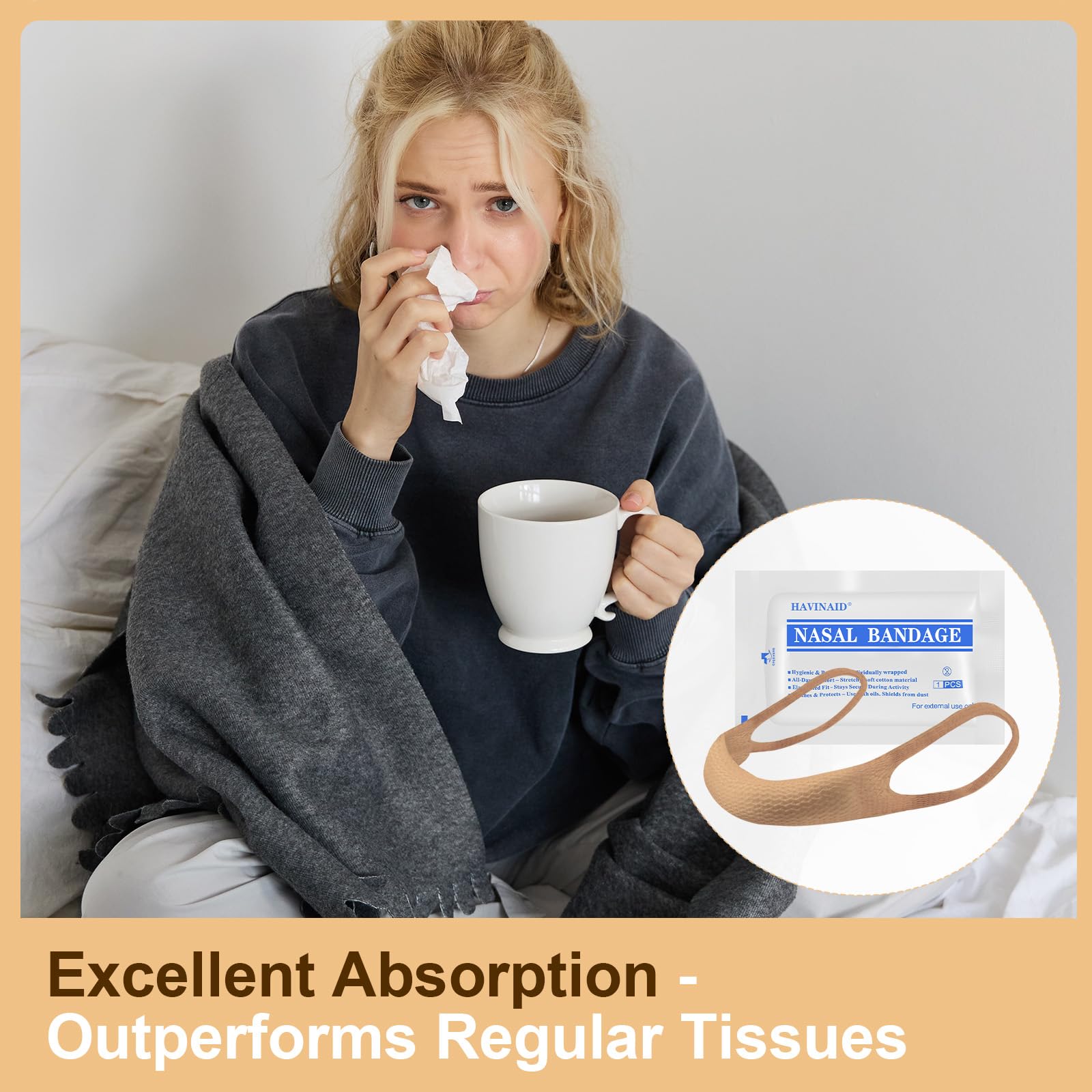 Heat-Sealed Individually Wrapped Nose Bandages Post-Surger 10 Pcs Beige — Amazon image 5