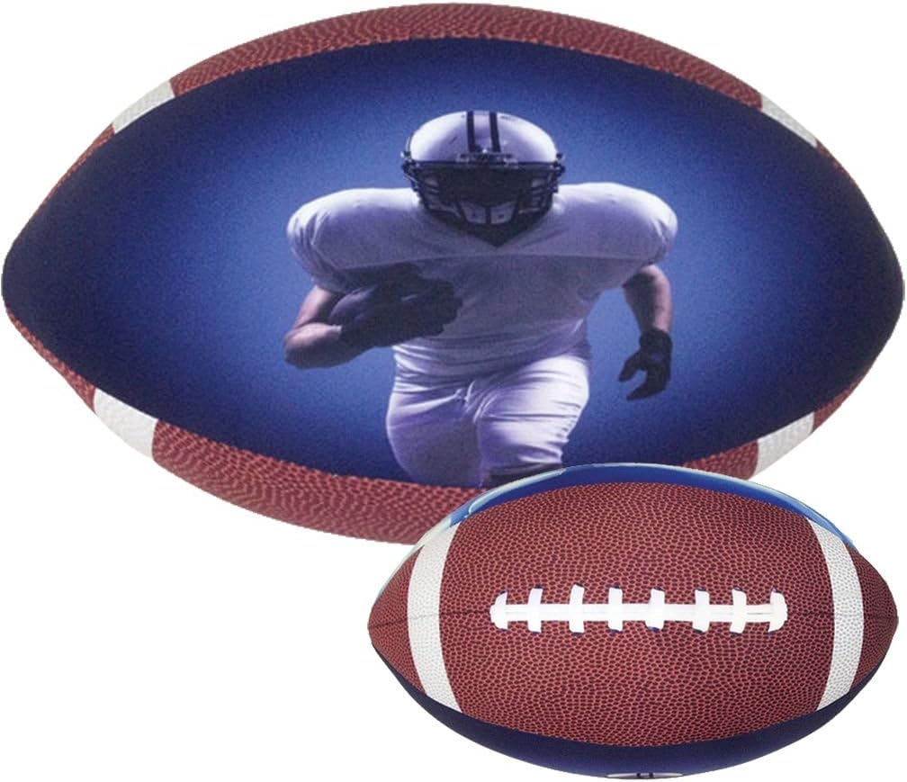iscream Game On! Photoreal Football Shaped 16" x 12" x 12" Microbead Accent Pillow