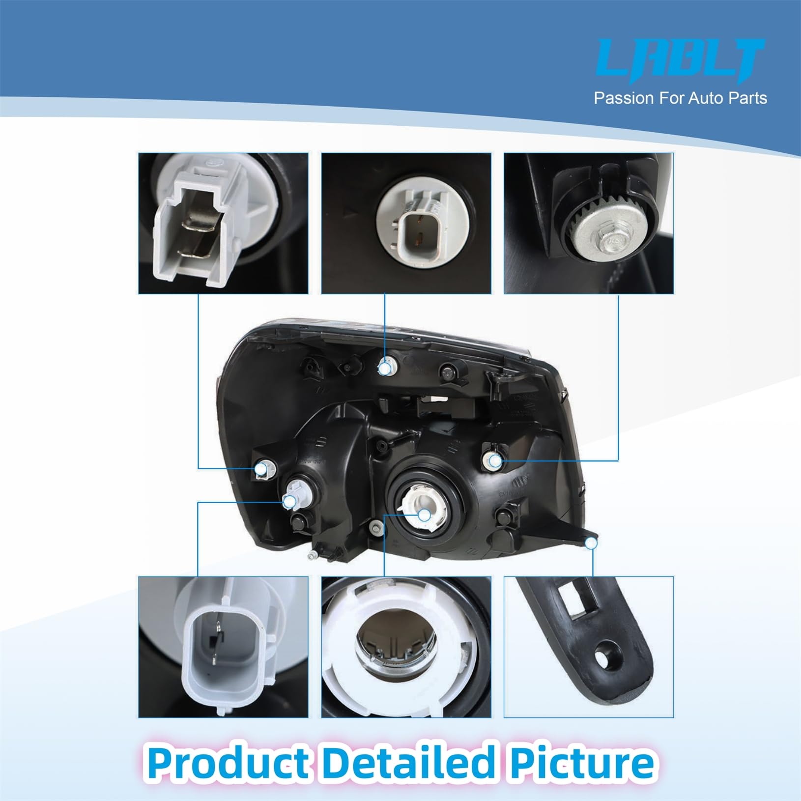 Par De Faros Delanteros Para Chevy Equinox 2005-2009 – Cromado, Lente Clara, Halógenos – Marca Munirater, Certificación DOT