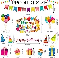 Vista 7 de 14 piezas de decoración de cumpleaños para automóvil, decoración de puerta, pancartas de cumpleaños, calcomanías magnéticas reflectantes, caja