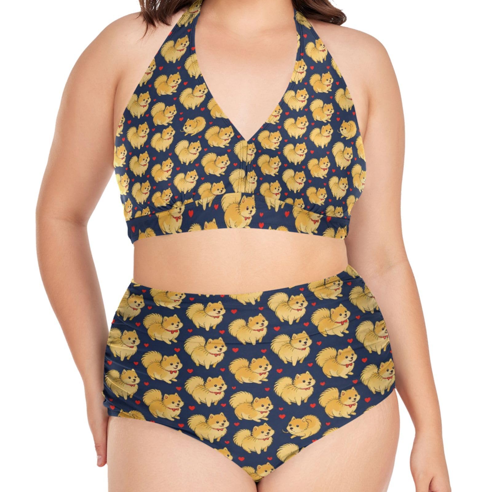 FRODOTGV Curvy damskie dwuczęściowe zestawy kąpielowe L-4XL