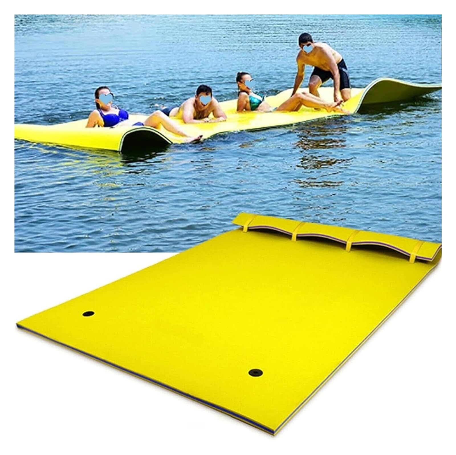 Tappetino galleggiante Lily Pad, impermeabile, resistente agli strappi, per nuotare lago, oceano, spiaggia, fiume