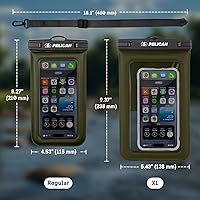 Vista 5 de Pelican Marine Series - Bolsa flotante impermeable para teléfono (tamaño regular) - Compatibilidad universal, verde oliva
