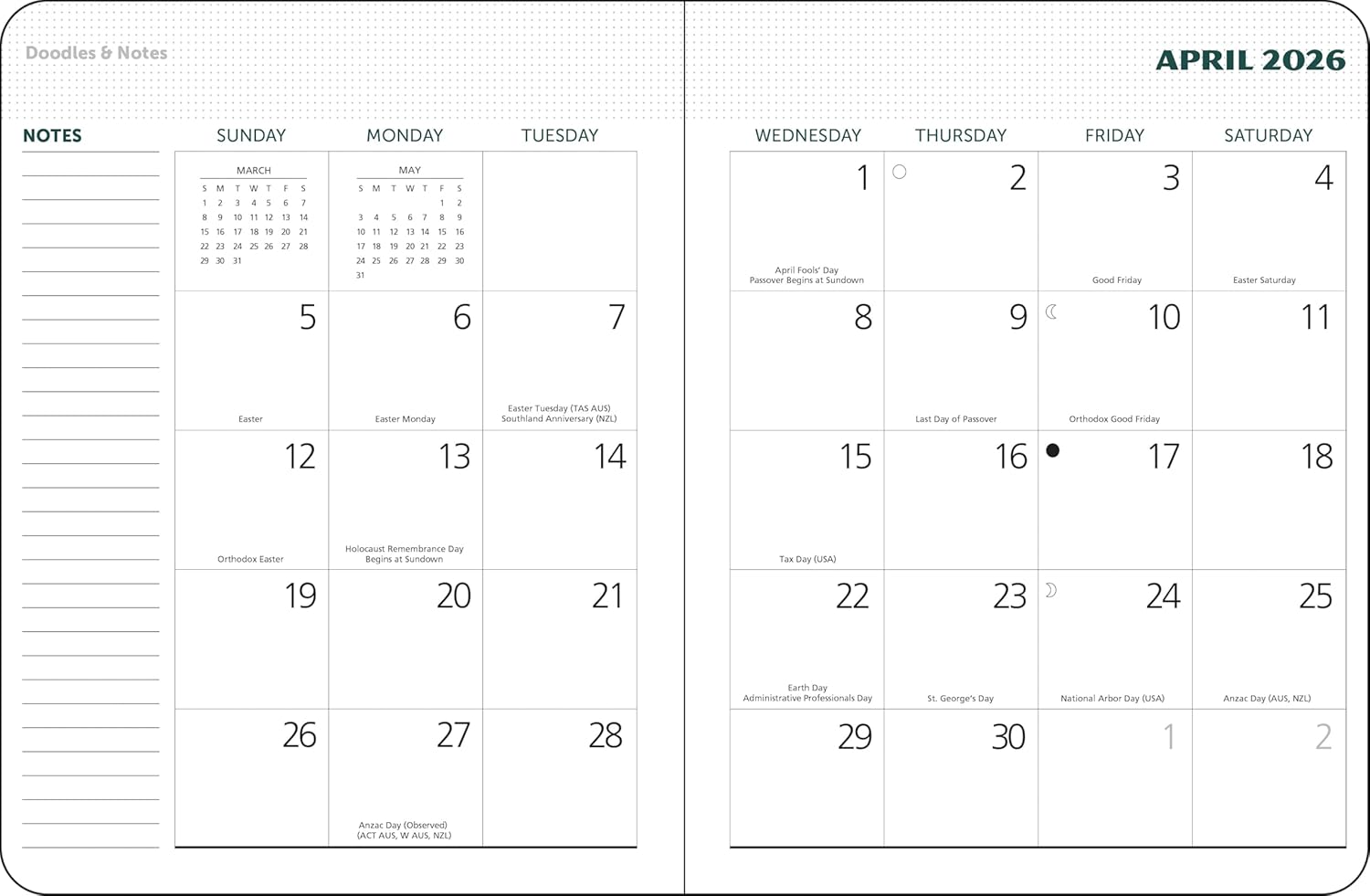 2026 National Parks WPA 12 Monthly Planner 7.5" x 9.75" Spiral Bound image 3 of 6 B0F1XS92BB