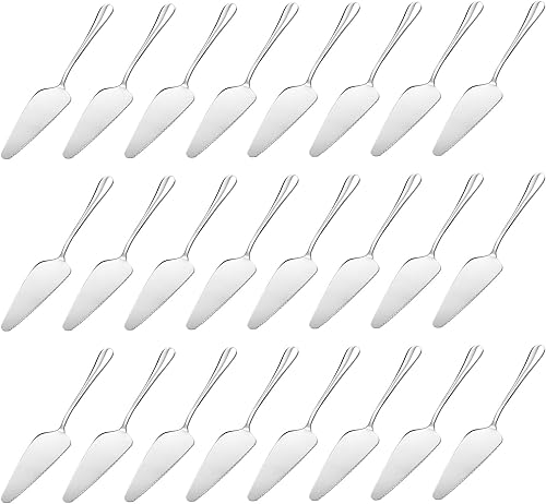 Tosnail 24 paquetes de acero inoxidable para tartas, servidor de tartas, espátula, cortador de tartas, cortador de tartas, raspador de pasteles
