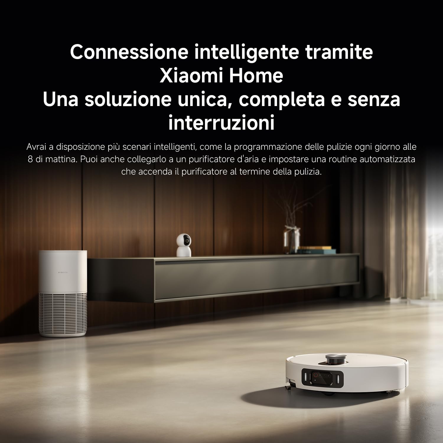 XIAOMI Robot Vacuum 5 Pro, Aspirazione potente da 20000Pa, evitamento ostacoli con AI, riconoscimento intelligente dello sporco, navigazione laser intelligente dToF con sollevamento automatico