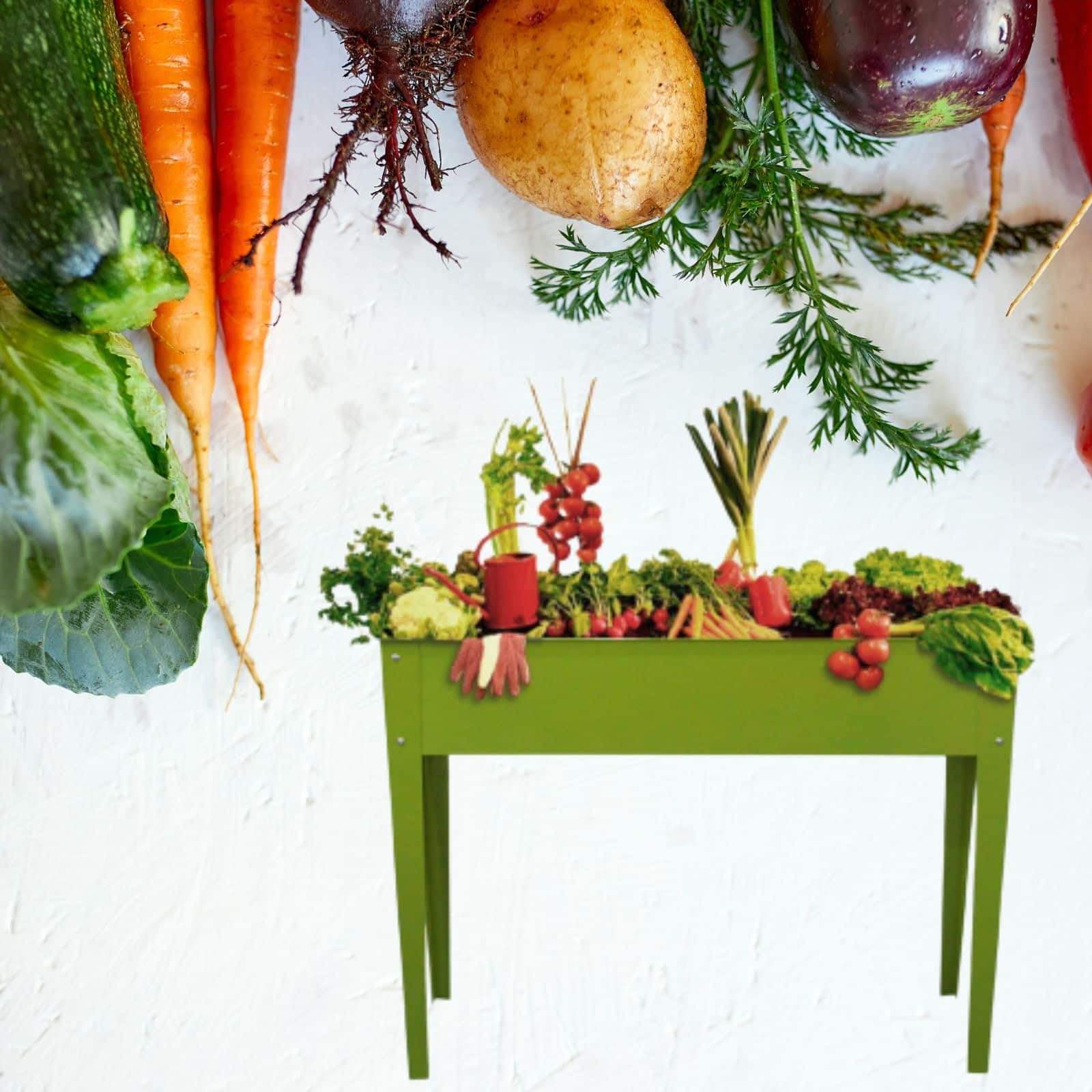 GARDIUN KIS12978 - Huerto Urbano Nature Grove IV Metal 40x100x80 cm Verde