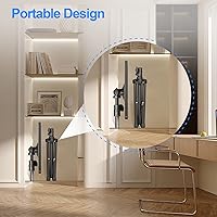 Vista 7 de OUKMIC Soporte para proyector de 26 a 54 pulgadas, trípode plegable para portátil con altura ajustable, soporte de trípode portátil