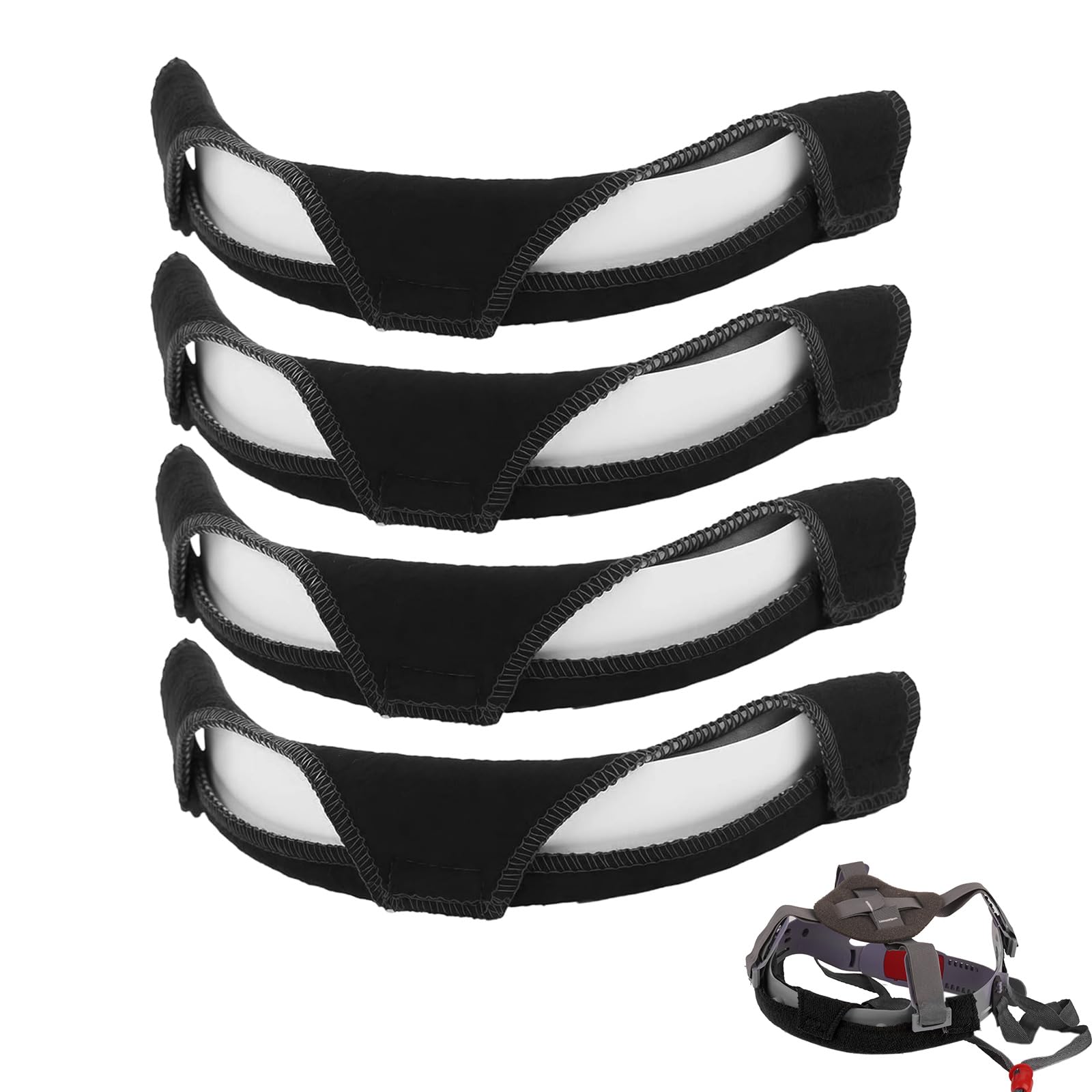 4 Pcs Hard Hat Sweatband, Washable Reusable Sweat Bands for Safety Helmets