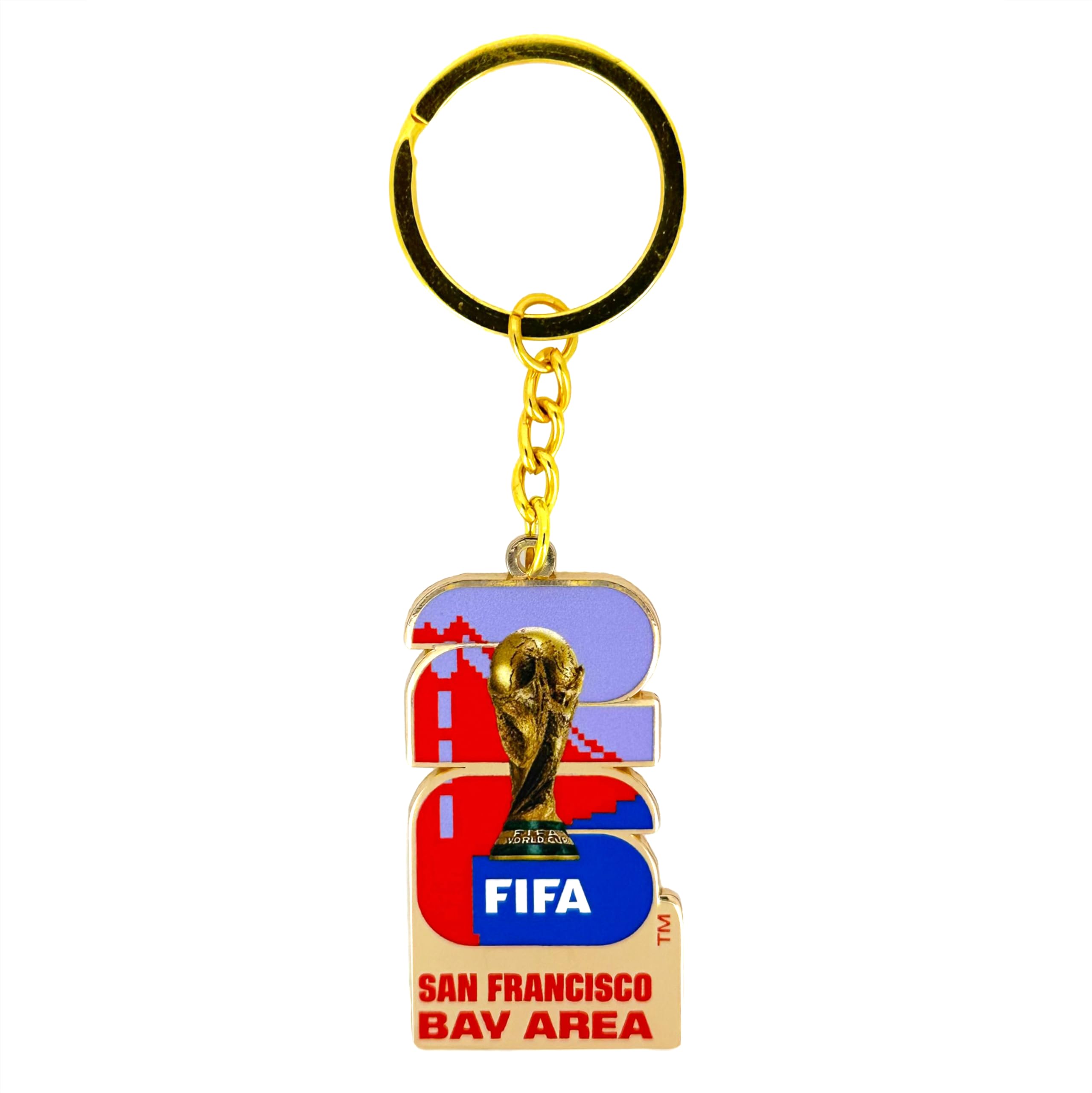 HONAV 2026 FIFA World Cup San Francisco Host City Keychain – Officially Licensed, Collectible Gift for Fans, Durable Metal Ring for Keys, Backpacks