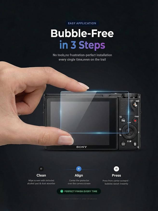 Protector de Pantalla Vidrio Templado para Sony RX100 Pack 3+1 miniatura 6