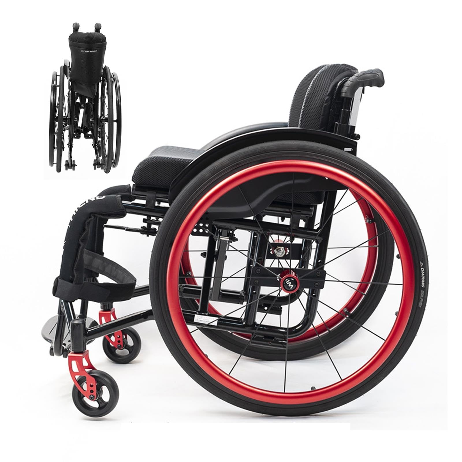 Sedia a rotelle pieghevole, sedia a rotelle sportiva for Adul